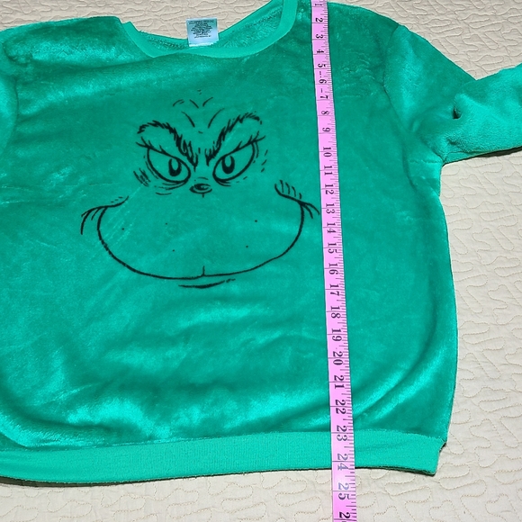 Disney Grinch fleece Pajama Christmas sweatshirt size L - Picture 6 of 6